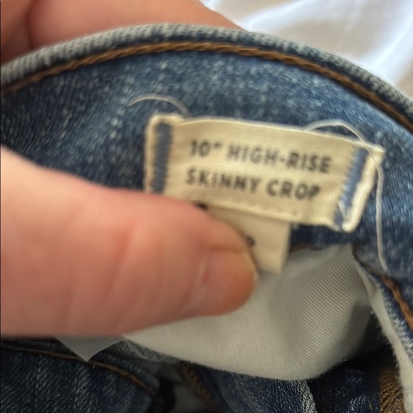 Madewell High Rise Blue Ankle Cropped Distressed Jeans - Picture 5 of 5